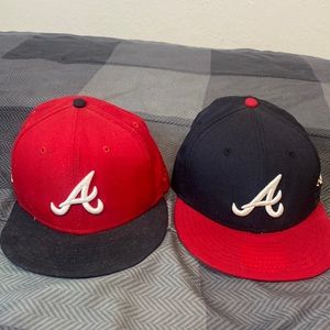 2 Atlanta Braves baseball hats